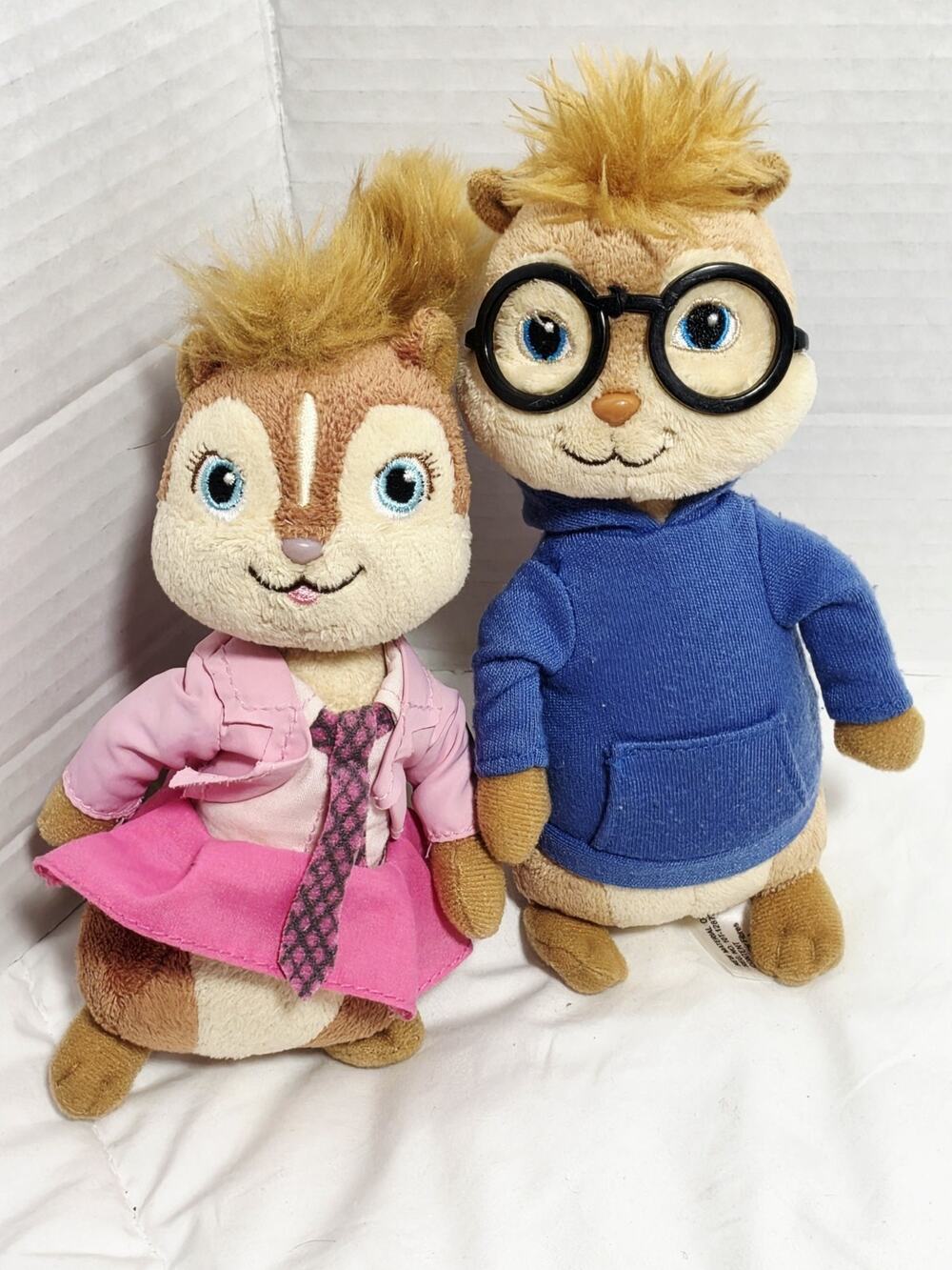 Alvin And The Chipmunks TY Beanie Babies Simon & Brittany Retired Discontinued